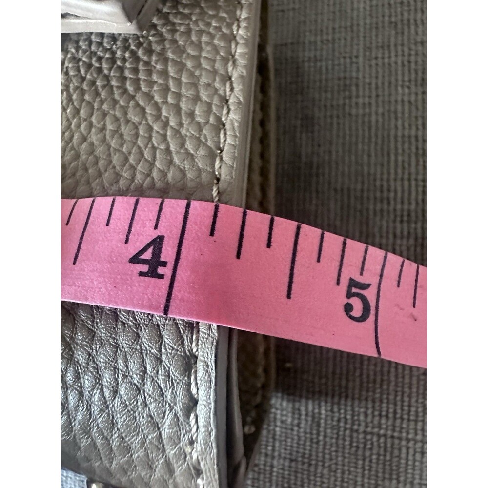 Classic Pebbled Leather Crossbody Mini Bag in Light Gray - Picture 10 of 11